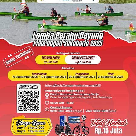 Lomba Perahu Dayung Piala Bupati Sukoharjo 2025
